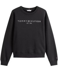 Tommy Hilfiger - Logo Crewneck Sweatshirt Clothing - Lyst