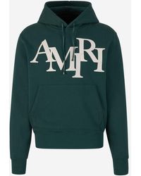 Amiri - Cotton Hood Sweatshirt - Lyst