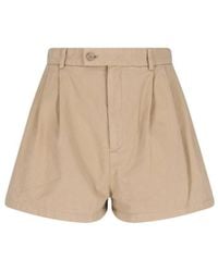 Filippa K - High-Waisted Straight Cotton Shorts With Tailored Finish - Lyst