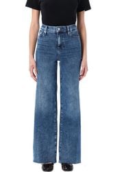 FRAME - Le Slim Palazzo Raw Hem Jeans - Lyst