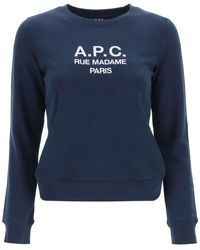 A.P.C. - Tina Sweatshirt With Embroidered Logo - Lyst
