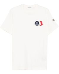 Moncler - Triple Logo Heavy Cotton T-Shirt - Lyst