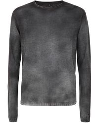 MD75 - Regular Crew Neck Sweater With Ribbed Neck - Lyst