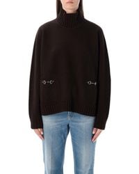 Gucci - Wool And Cashmere Turtleneck Sweater With Horsebit - Lyst