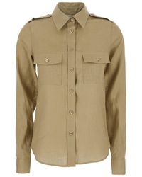 Semicouture - Shirt With Pointed Collar And Patch Pockets On The Chest - Lyst