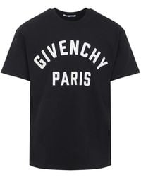 Givenchy - Paris Embroidery Cotton T-Shirt - Lyst