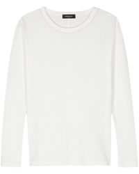 Fabiana Filippi - Long Sleeve Lightweight Cotton Jersey T-Shirt - Lyst