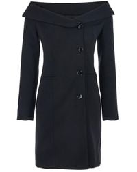 Pinko - Dress With Front Neckline And Bare Shoulders - Lyst