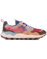 Flower Mountain - Yamano 3 Pink Suede And Nylon Sneakers - Lyst