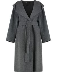 Max Mara - Coat With Hood Made Of Wool And Cashmere - Lyst