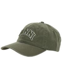 Ganni - Baseball Cap With Logo Lettering Embroidery On The Front And Logo Patch On The Rear - Lyst