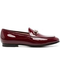 Gucci - Burgundy Leather Loafers - Lyst