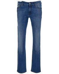 PT Torino - Light Blue Medium Waist 'swing' Jeans In Cotton Blend Man - Lyst