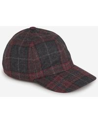 Isaia - Checkered Wool Cap - Lyst