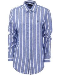 Polo Ralph Lauren - Relaxed-fit Linen Striped Shirt - Lyst