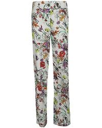 5 PROGRESS - Printed Cotton Trousers - Lyst