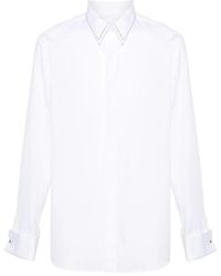 Lardini - Cotton Shirt With Beaded Details - Lyst