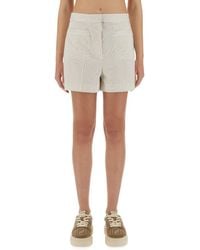 Fendi - Cotton And Silk Shorts - Lyst
