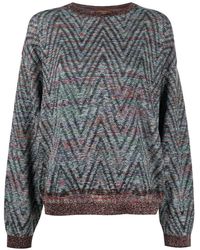 Blue Missoni Wool Sweaters Red in Green Womens Jumpers and knitwear Missoni Jumpers and knitwear - Save 1% 