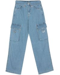 Liu Jo - Straight Cotton Jeans With Cargo Pockets - Lyst