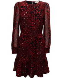 MICHAEL Michael Kors - Animalier Dress With Metallic Polka Dots Details M - Lyst