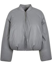 Loewe - Leather Padded Bomber Jacket - Lyst
