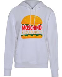 Moschino - White Cotton Sweatshirt - Lyst