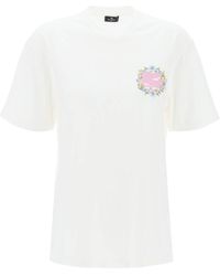 Etro - Floral Pegasus Embroidered T-shirt - Lyst