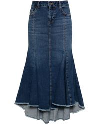 Liu Jo - Long Pleated Stretch Cotton Skirt - Lyst