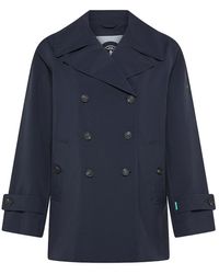 Save The Duck - Sofi Double-Breasted Short-Cut Trench Coat - Lyst