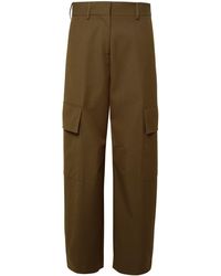 Palm Angels - Suit Cargo Brown Cotton Blend Trousers - Lyst
