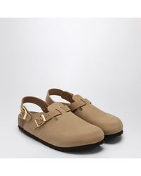 Birkenstock - Sand Coloured Suede Tokyo Slipper - Lyst