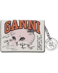 Ganni - Card Wallet With Charm - Lyst