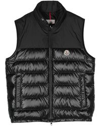 Moncler - Logo-patch Down-feather Gilet - Lyst