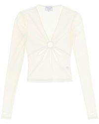 Collina Strada - 'flower' Top With Cut Outs - Lyst