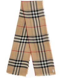 Burberry - Scarf With Check Pattern - Lyst