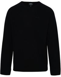 A.P.C. - Black Elie Sweater In Virgin Wool - Lyst