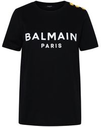 Balmain - Flocked Paris T-shirt - Lyst