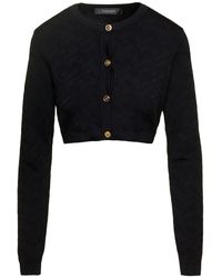 Versace - Knit Colour Allover Cardigan - Lyst