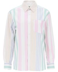 A.P.C. - Sela Striped Oxford Shirt - Lyst