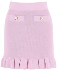 Pinko - Kalmia Knitted Mini Skirt - Lyst