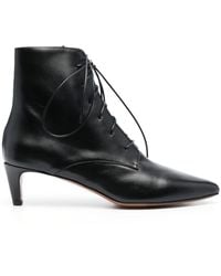 Forte Forte - Panelled 50mm Lace-up Ankle Boots - Lyst