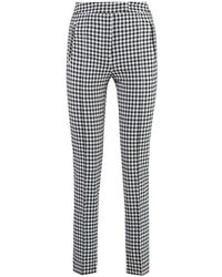 PT01 - Checked Cotton Trousers - Lyst