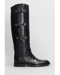 Paris Texas - Montana Buckle Boot Low Heels Boots - Lyst