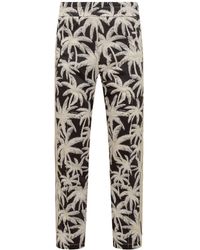 Palm Angels - Pants With Monogram Palms - Lyst