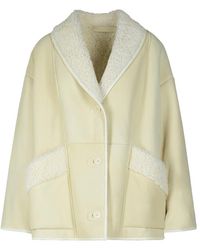 Salvatore Santoro - Ivory Suede Sheepskin Jacket - Lyst