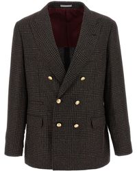 Brunello Cucinelli - Prince Of Wales Blazer - Lyst