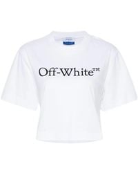 Off-White c/o Virgil Abloh - Cropped T-Shirt With Print - Lyst