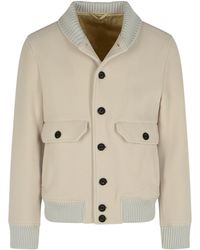 Eleventy - Wool Blend Bomber Jacket - Lyst