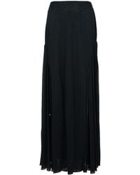 Lanvin - 'Flared' Viscose Blend Skirt - Lyst